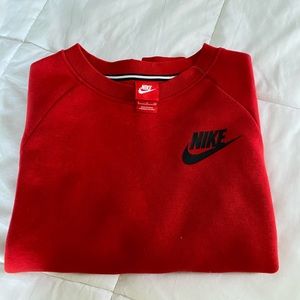 Red Nike crew neck